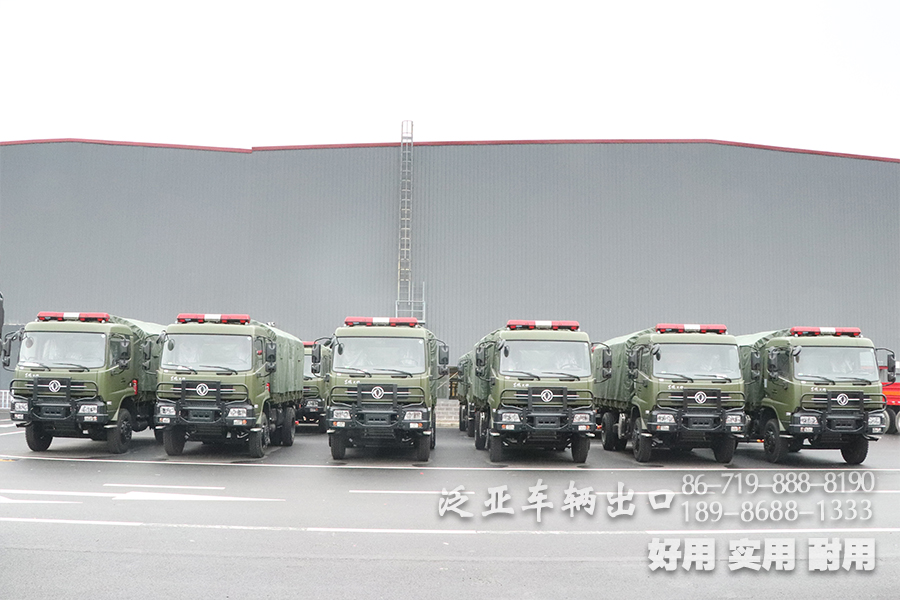 4X2液压尾板车,森林消防车,东风天锦越野专用车,天锦越野卡车