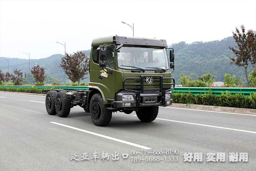 6*6越野专用底盘,东风新款六驱底盘,多动能底盘改装,汽车底盘配置,210马力底盘,底盘出口