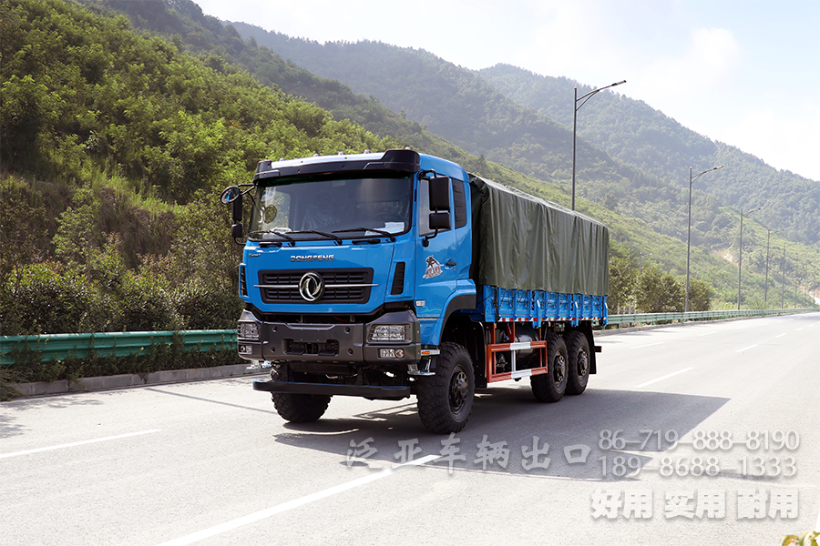 6×6重卡，6×6三桥车，三桥货运卡车，东风全驱，340马力重载卡车，5.5米长途货车