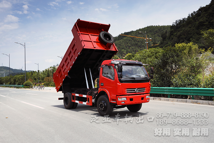 5吨自卸车,东风轻卡自卸,出口专供卡车,东风单排4*2,轻型自卸货车