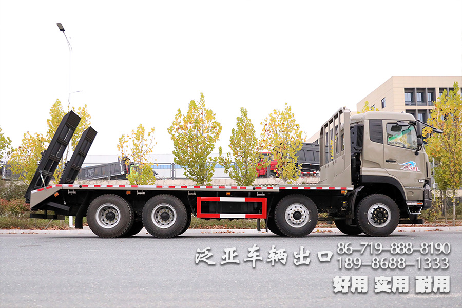 东风8X4,8X4平板,平板底盘,东风10米平板,东风10米底盘,30吨专用车底盘,30吨底盘,专用车底盘改装