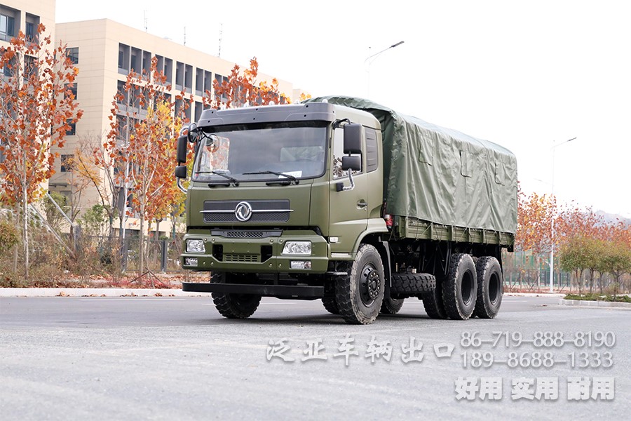东风六驱篷布越野载货、东风210马力越野卡车、东风6x4越野运输车